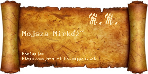 Mojsza Mirkó névjegykártya